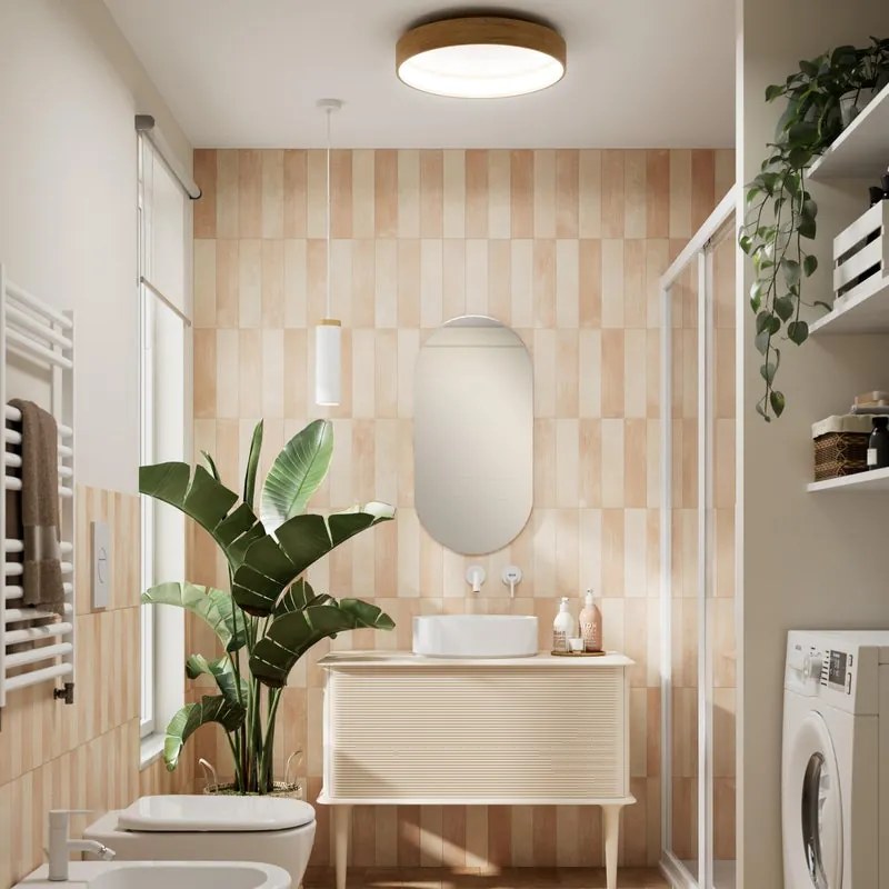 Mobile da bagno sospeso sotto lavabo L 64 x H 42 x P 50 cm beige laccato opaco, 1 cassetto BADEN HAUS Bohemia