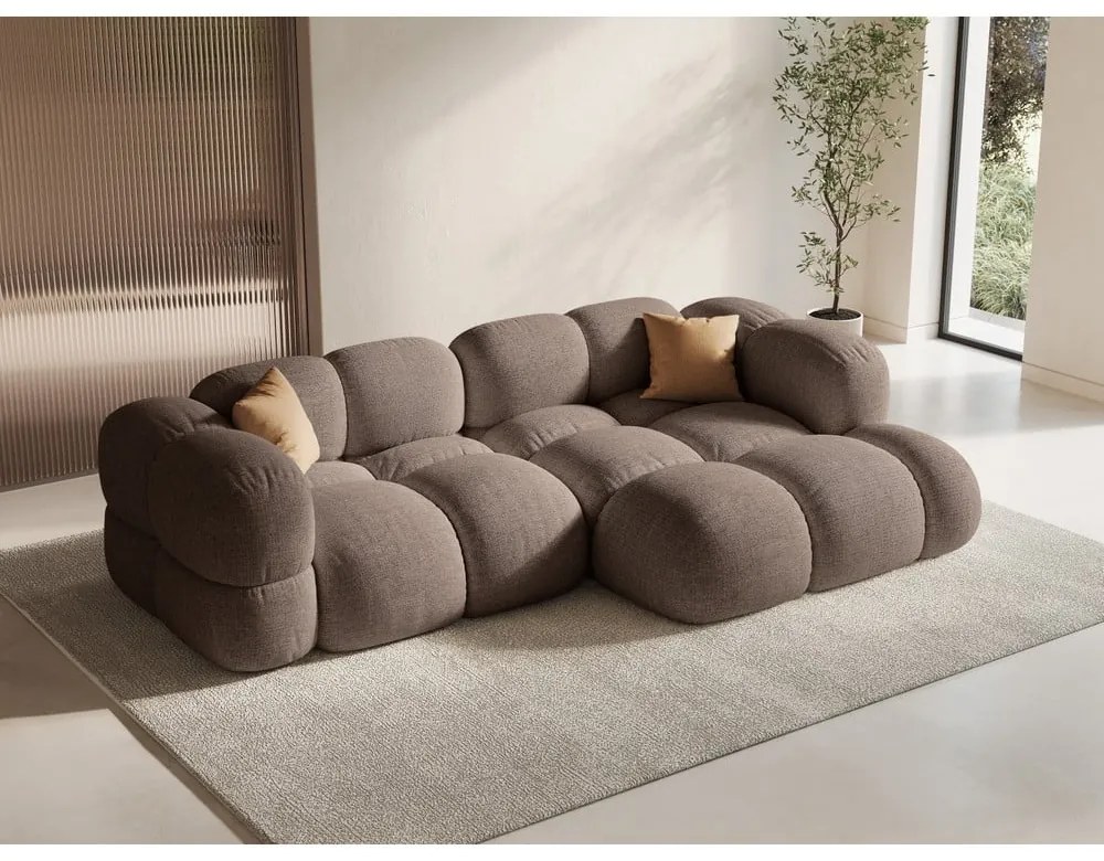 Divano angolare marrone (con penisola a destra/con chaise lounge) Loretto – Cosmopolitan Design