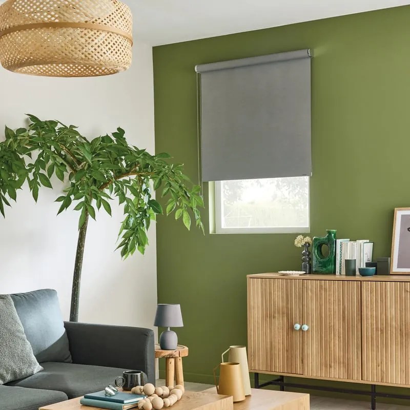 Tenda a rullo oscurante INSPIRE Malawi grigio / argento 105x250 cm