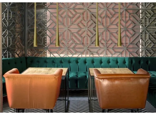 MAXLIGHT P0485 - Lampadario LED a sospensione con filo CAFFÈ LED/7W/230V diametro 3 cm oro