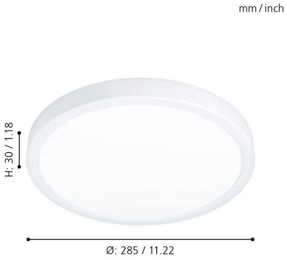Eglo 99265 - Plafoniera LED per bagno FUEVA 5 LED/20W/230V IP44