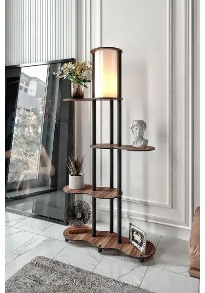 Lampada da terra con ripiani NOTO 1xE27/40W/230V marrone/nero