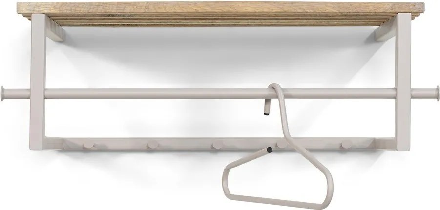 Attaccapanni da parete di colore naturale/grigio tortora in metallo con scaffale 76 cm Marco – Spinder Design