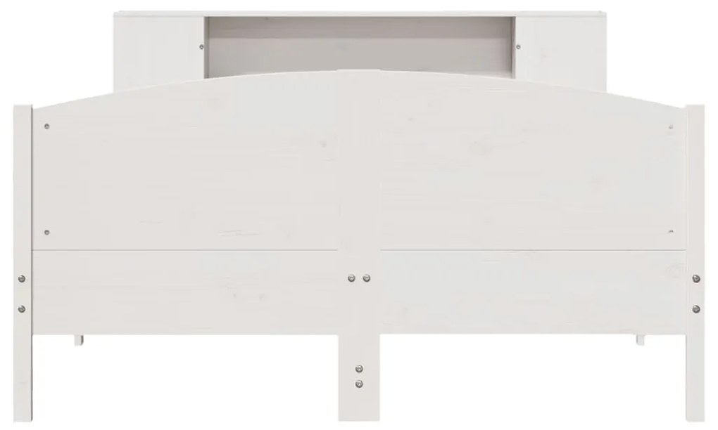 Letto libreria senza materasso bianco 160x200 cm legno di pino