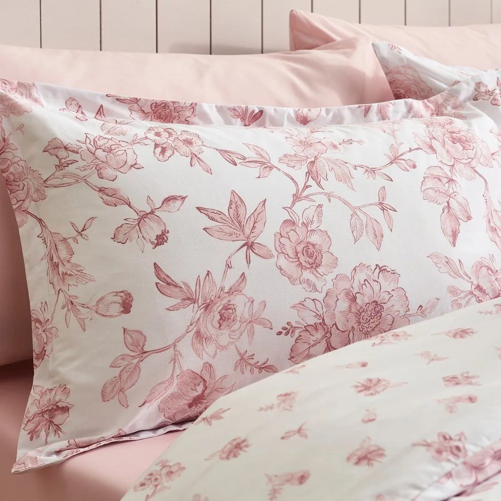 Set copripiumino e federa rosa per letto singolo 135x200 cm Mirabelle – Catherine Lansfield