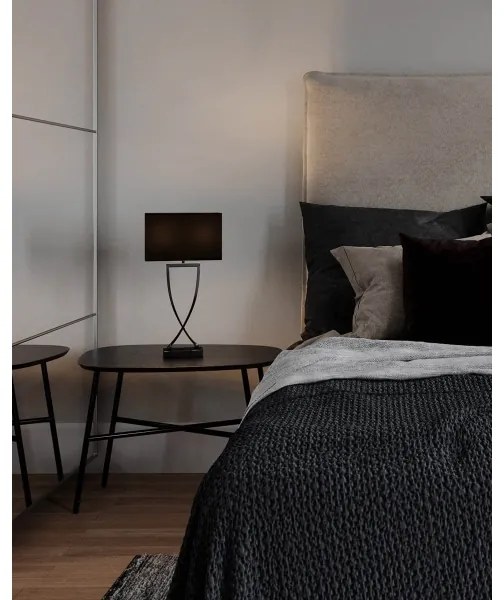 ByRydens 2820430-6513 - Lampada da tavolo OMEGA 1xE27/5W/230V nera