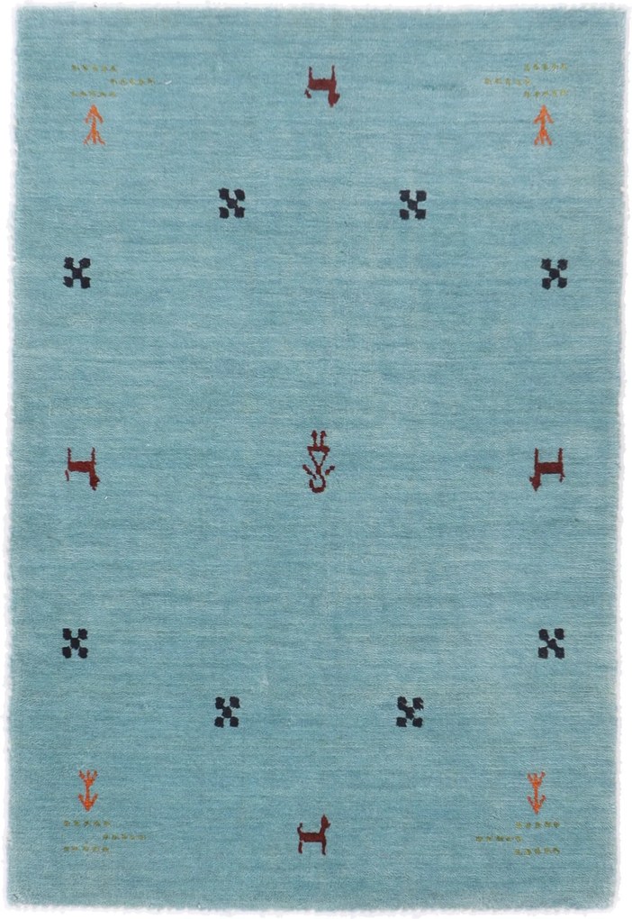 Tappeto 90x60 (Indian) Annodato A Mano