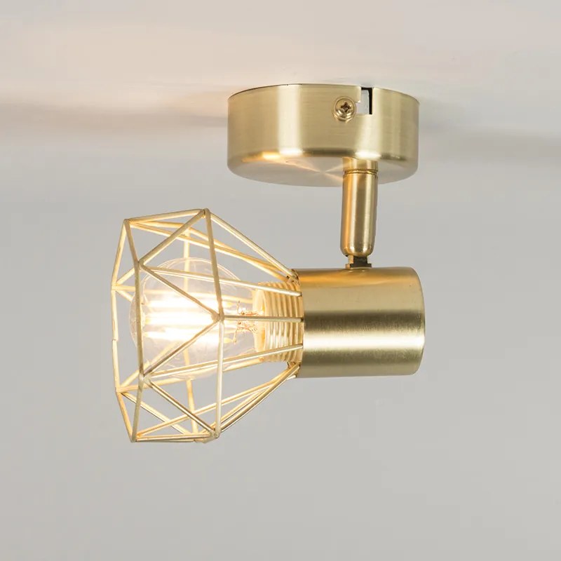 Faretto Art Déco ottone inclinabile e orientabile - Mosh