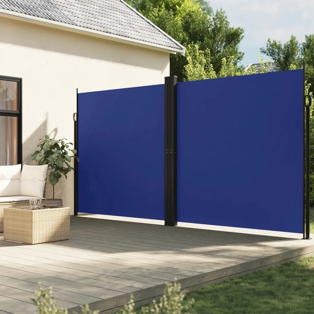 Tenda Da Sole Laterale Retrattile Blu 220x600 Cm /