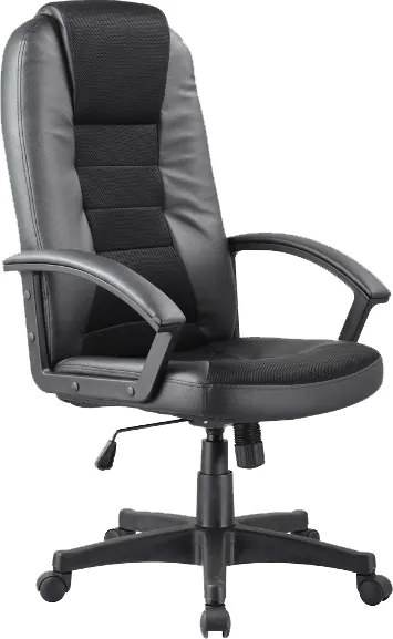 Sedia da ufficio Q-019 in ecopelle nera – 61x50x112 cm