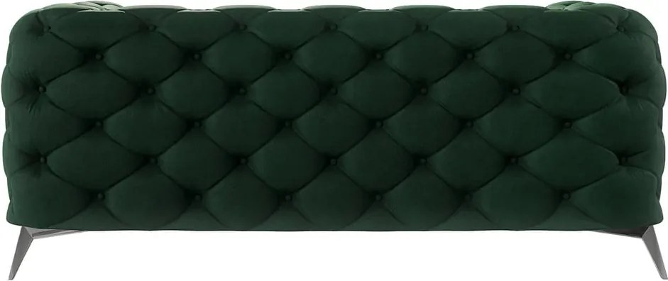 Divano verde scuro con rivestimento in velluto 185 cm Chelsea – Ropez