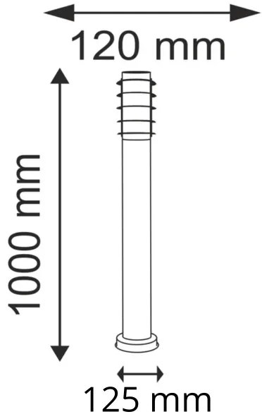 Lampada da esterno SERENA 1xE27/10W/230V IP44 100 cm