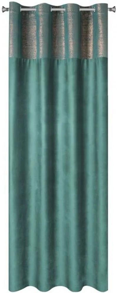 Tende smeraldo con applicazione in alto 140x250 cm