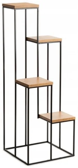 Portafiori 110x40 cm nero/marrone