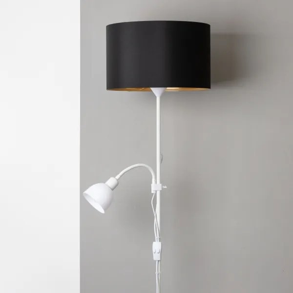 Brilagi - Lampada da terra CERIA 1xE27/100W/230V + 1xE14/25W bianco/nero