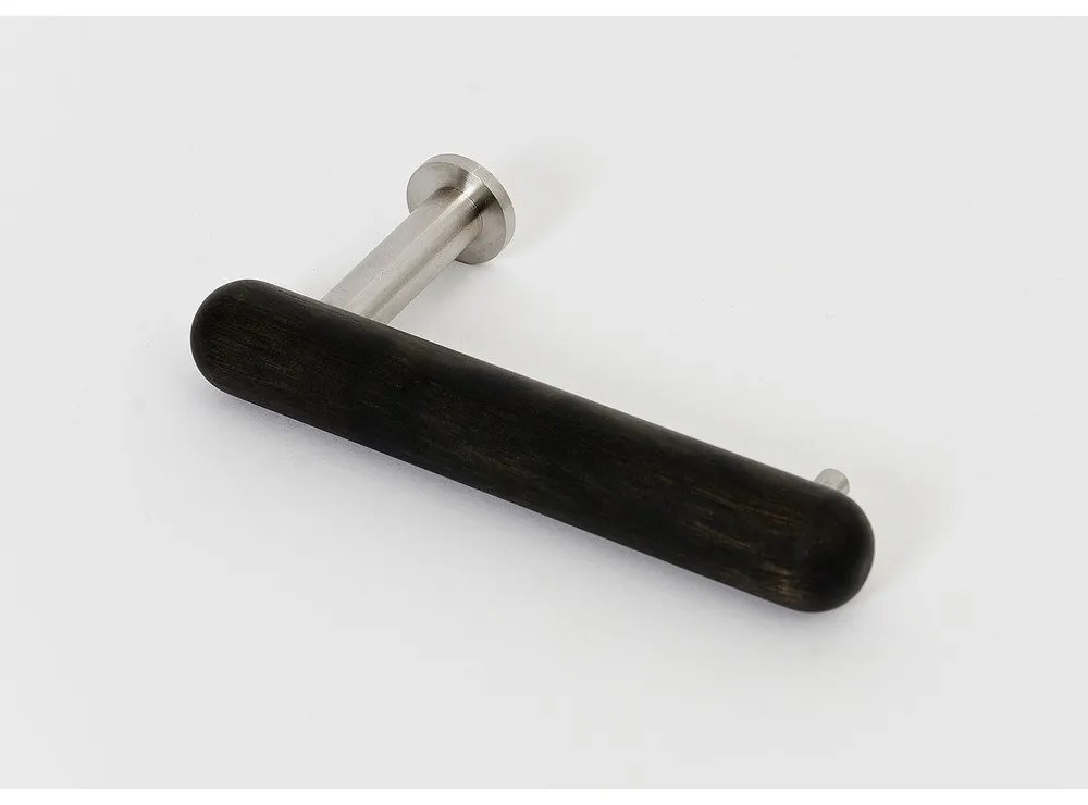 Porta carta igienica da parete in rovere nero Yoku - Wireworks