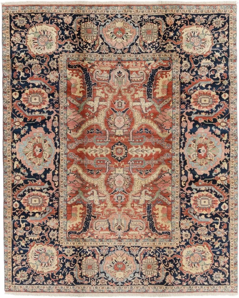 Heriz Tappeto orientale 340 x 270 (Indian) Annodato A Mano