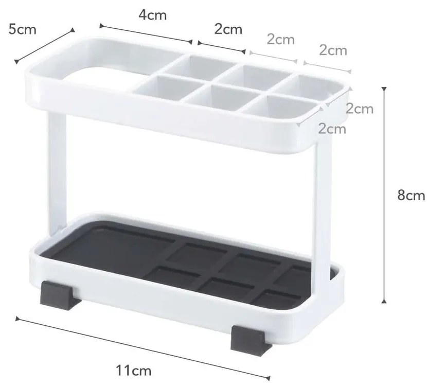 Porta spazzolino e dentifricio bianco Tower - YAMAZAKI