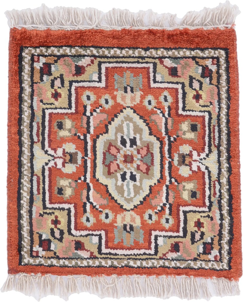 Agra Tappeto orientale 30 x 30 (Indian) Annodato A Mano