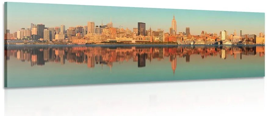 Stampa su tela – Incantevole New York riflesso nell'acqua
