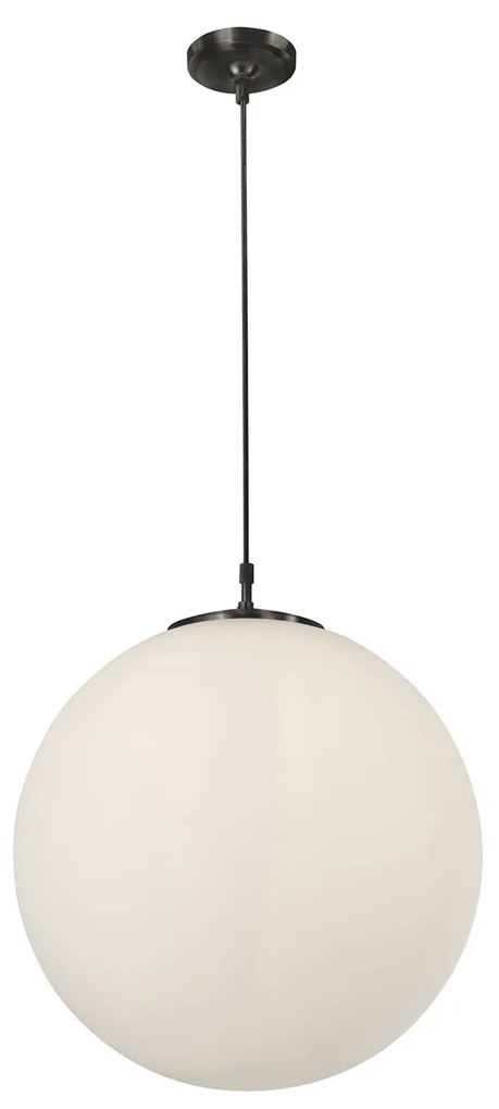 Sospensione Contemporanea Atomo Acciaio Nero 1 Luce E27 D30Cm