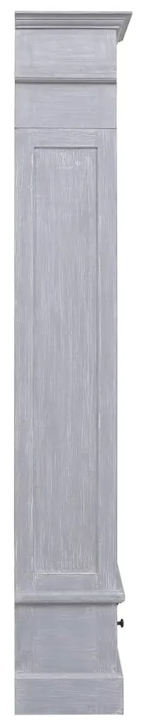 Credenza alta 60x30x175 cm in legno massello di mogano