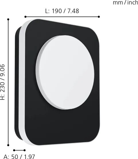 Eglo 99583 - Applique LED da esterno MADRIZ LED/9W/230V IP44