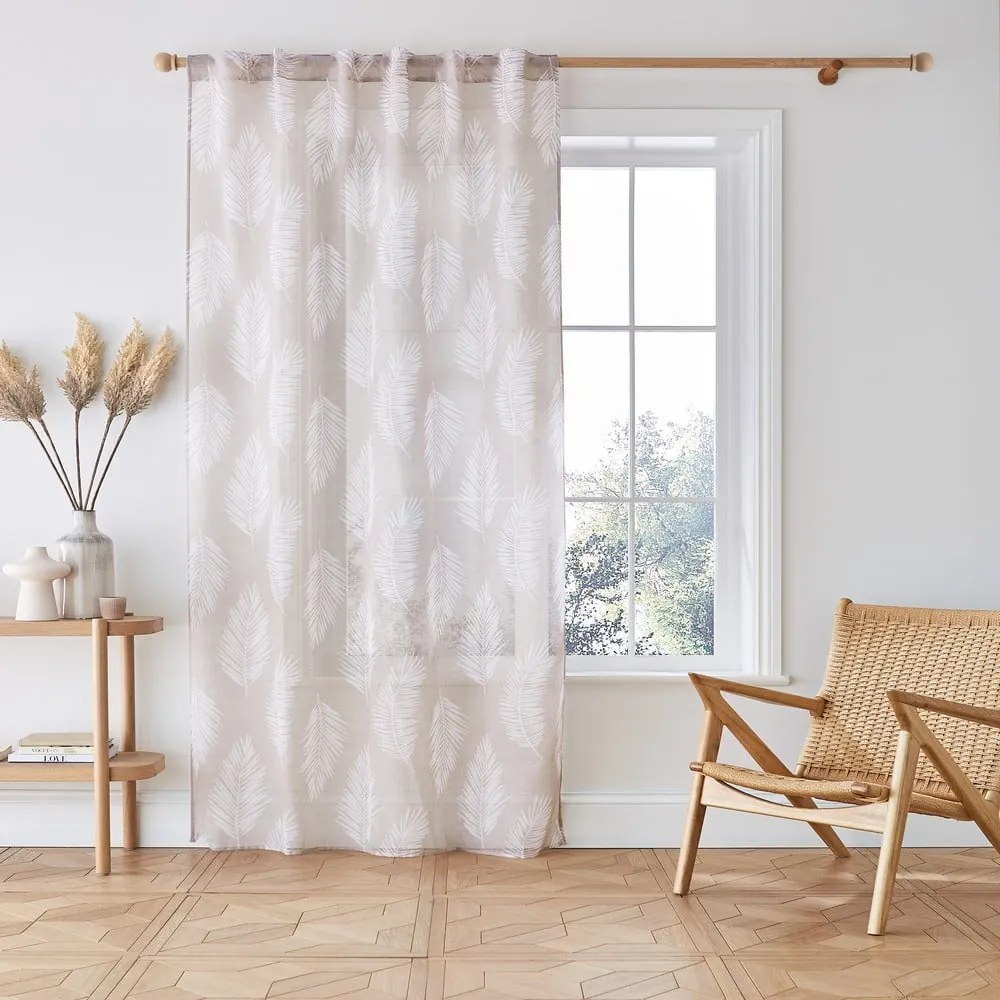 Tenda beige 140x122 cm Palm Leaf - Catherine Lansfield