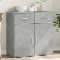 Credenza Grigio Cemento 79x38x80 cm in Legno Multistrato 840523