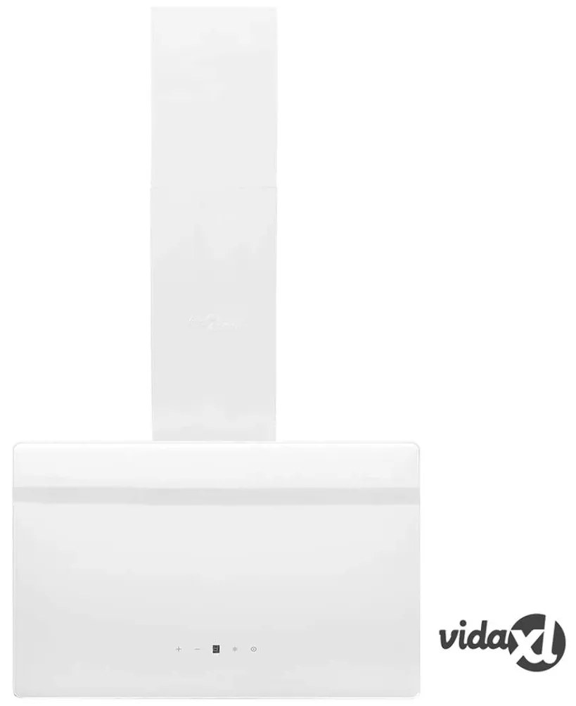 vidaXL Cappa a Parete 60 cm in Acciaio e Vetro Temperato Bianco