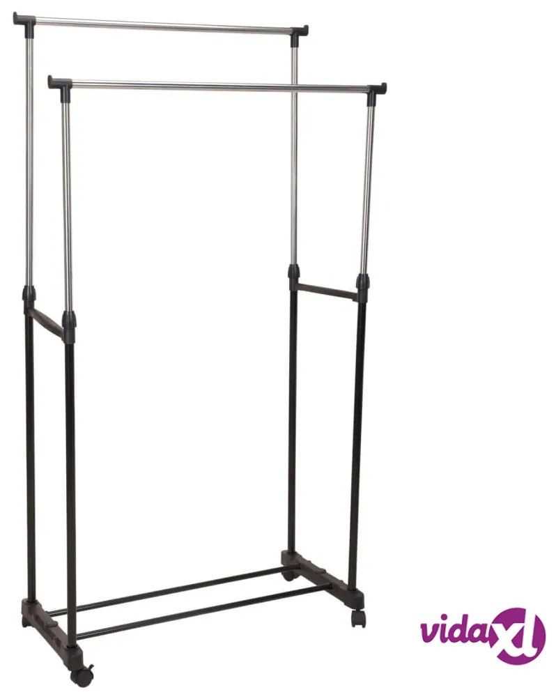 Storage solutions Appendiabiti Doppio Regolabile Ruote 80x42x(90-160)