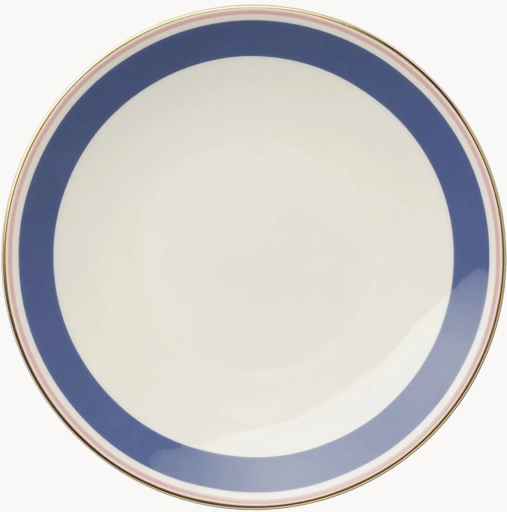 Set di 6 piatti da colazione in Fine Bone China Capri