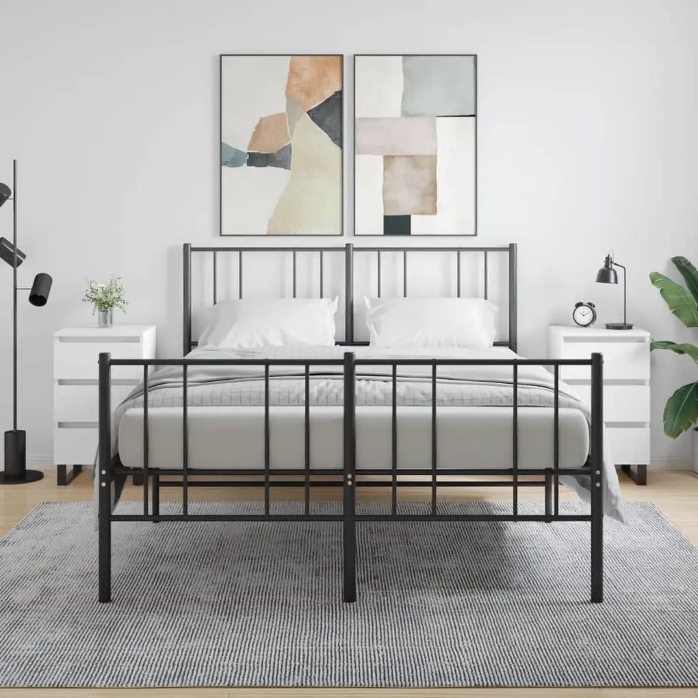 Comodini 2 Pz Bianchi 40x35x69 Cm İn Legno Multistrato /