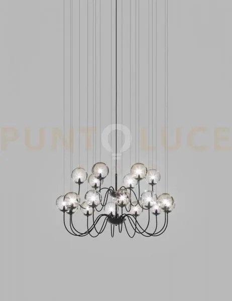 Puppet sospensione 18p multicolore 3 nero opaco 18 luci attacco g9