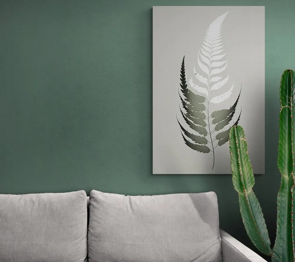Quadro su tela – Fogliolina minimalista di felce