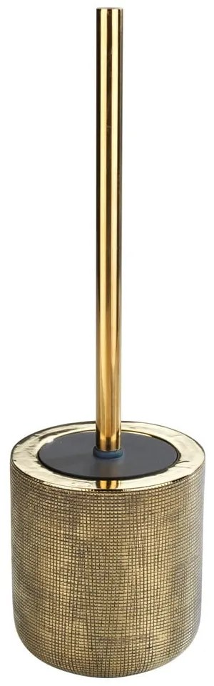 Scopino WC dorato in ceramica Rivara – Wenko