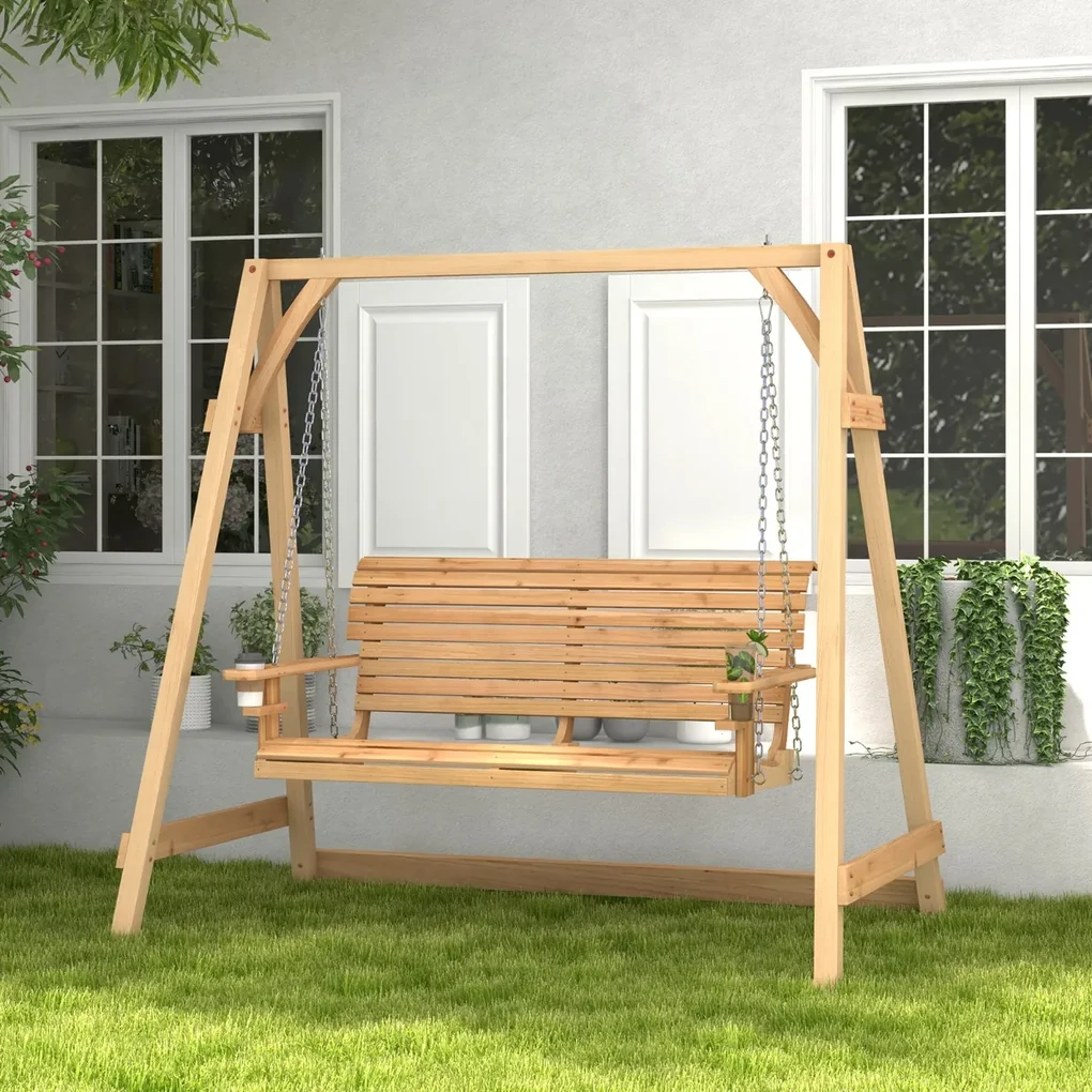 Soulet Altalena In Legno Regolabile Per Portico - Altezza 2,00-2,50 M - Marca Francese, Bambini 3-12 Anni - 3