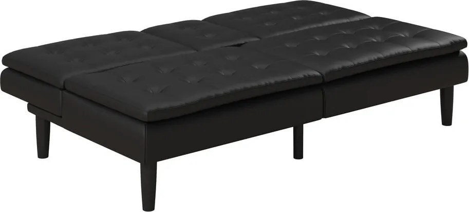 Divano letto nero in similpelle 191 cm Maine - Støraa