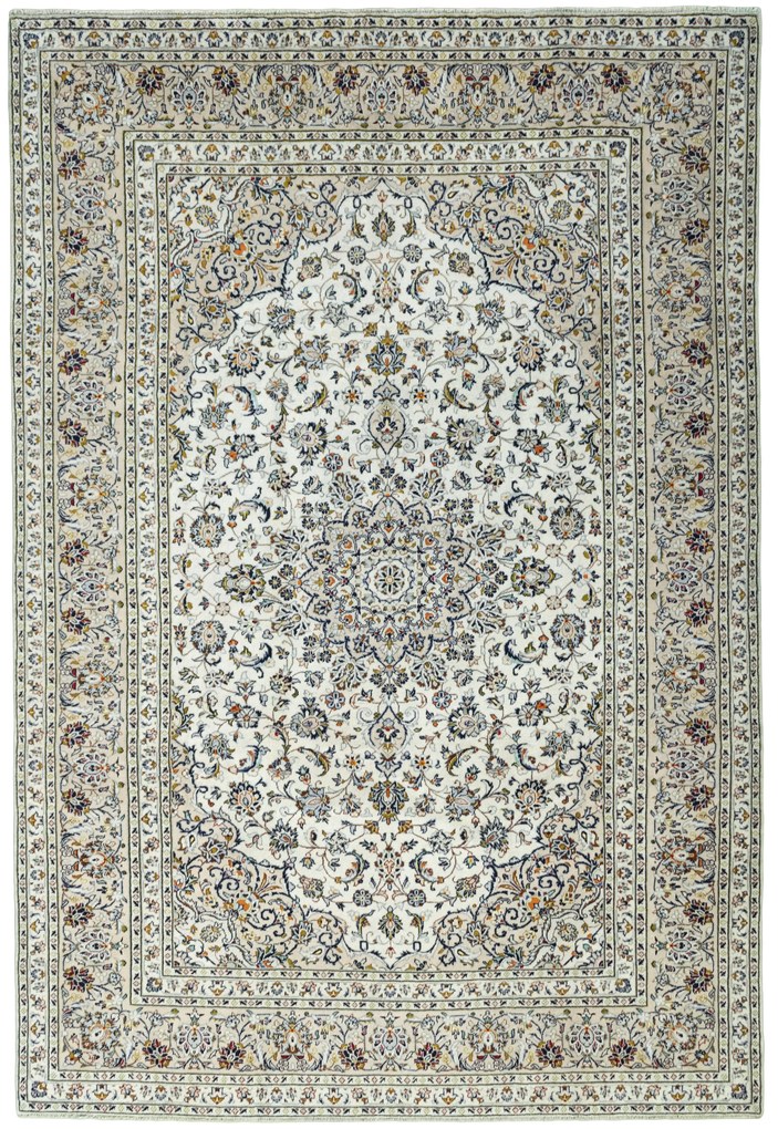Kashan Tappeto persiano 240x360 Beige (Iran) Annodato A Mano