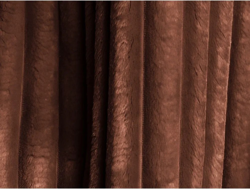 Divano color terracotta allungabile/con contenitore con rivestimento in velluto a coste 266 cm Kini – Makamii