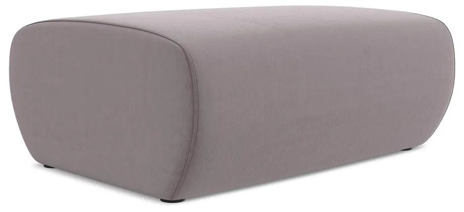 Poggiapiedi lavanda con rivestimento in velluto Kapua – Makamii