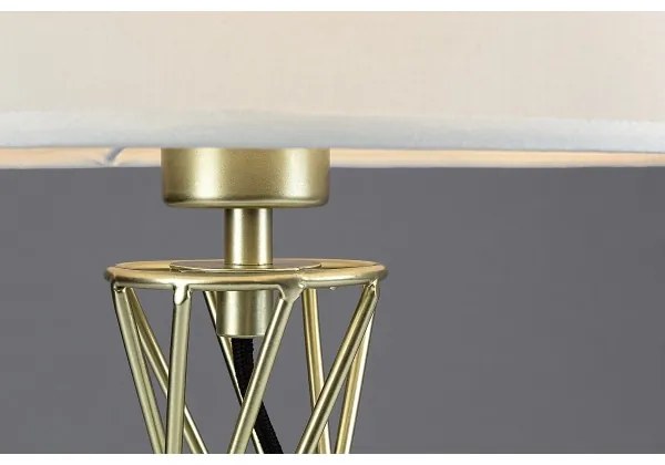 Rabalux 74081 - Lampada da tavolo NIVRA 1xE27/40W/230V dorata/bianca