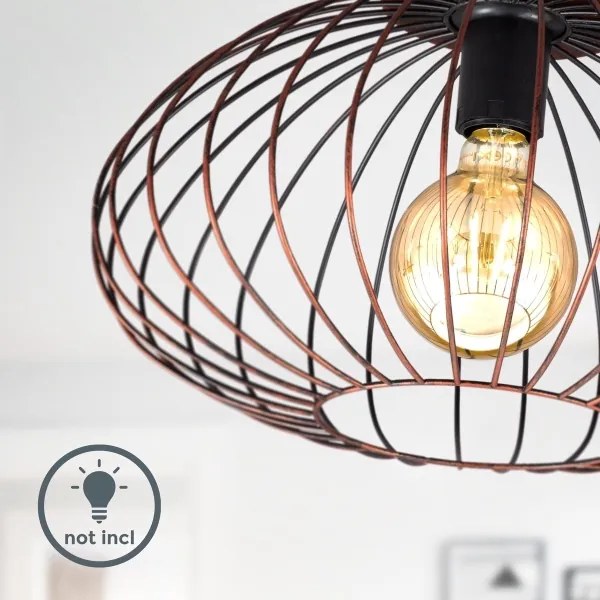 B.K. Licht 1471 - Lampadario a plafone RETRO 1xE27/40W/230V rame