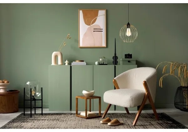 Lampadario a sospensione con filo MATT 1xE27/60W/230V nero/oro