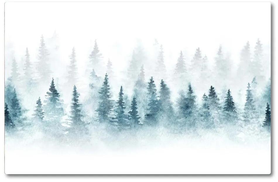 Tagliere in vetro Foresta dell'albero di Natale 60x52 cm