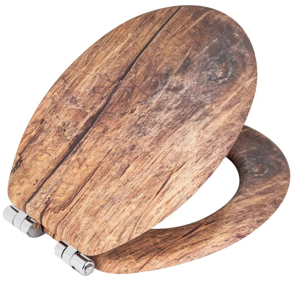 Sedile per WC con chiusura automatica 37 x 43 cm Rustic - Wenko