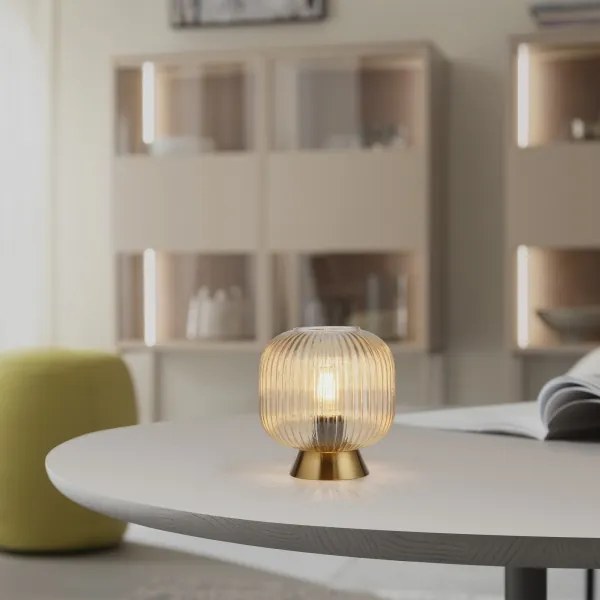 Schöner Wohnen 13573-27 - Lampada da tavolo NAMI 1xE27/25W/230V dorata/beige