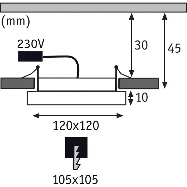 Paulmann 92950 - Faretto da incasso LED/7,5W IP23 AREO 230V per bagno