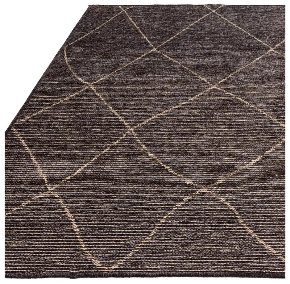 Tappeto grigio scuro con juta 120x170 cm Mulberrry - Asiatic Carpets