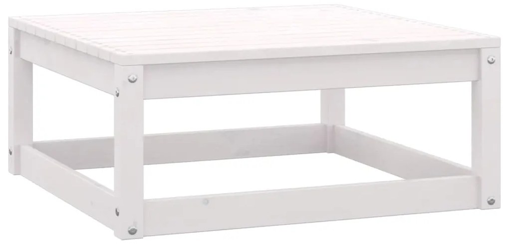 Set Divani da Giardino 6 pz Bianco in Legno Massello di Pino